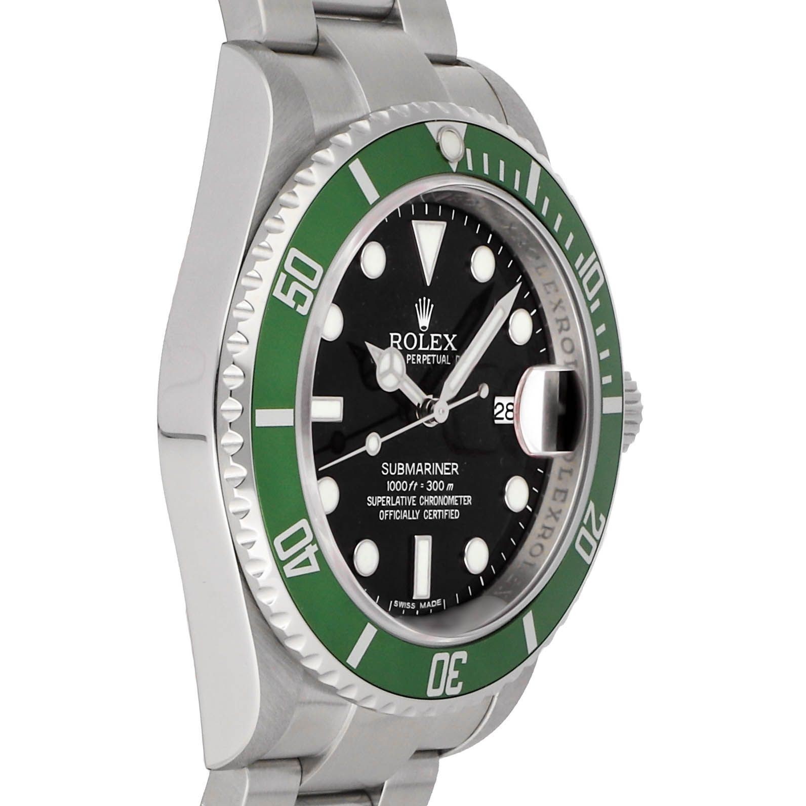 Authentic Used Rolex Submariner Kermit 16610V Watch (10-10-ROL-HRGQC3)
